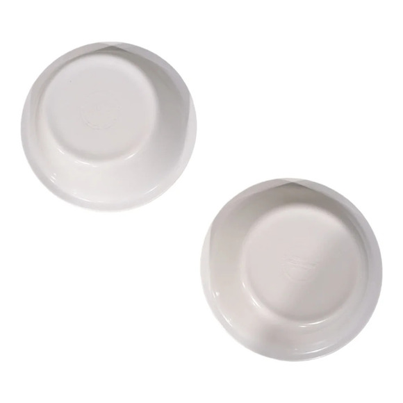 Mela-Ware Set of 2 Melamine Dolphin  Kid's Bowls, Blue/White - Picture 3 of 4